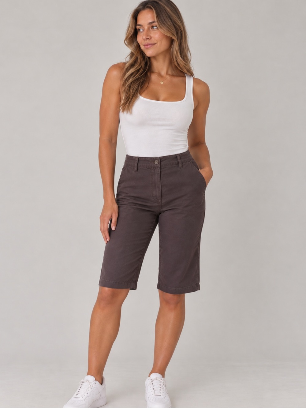 L.L. Bean Chocolate Brown Bermuda Shorts Size 10 | Coastal Preppy Minimalist